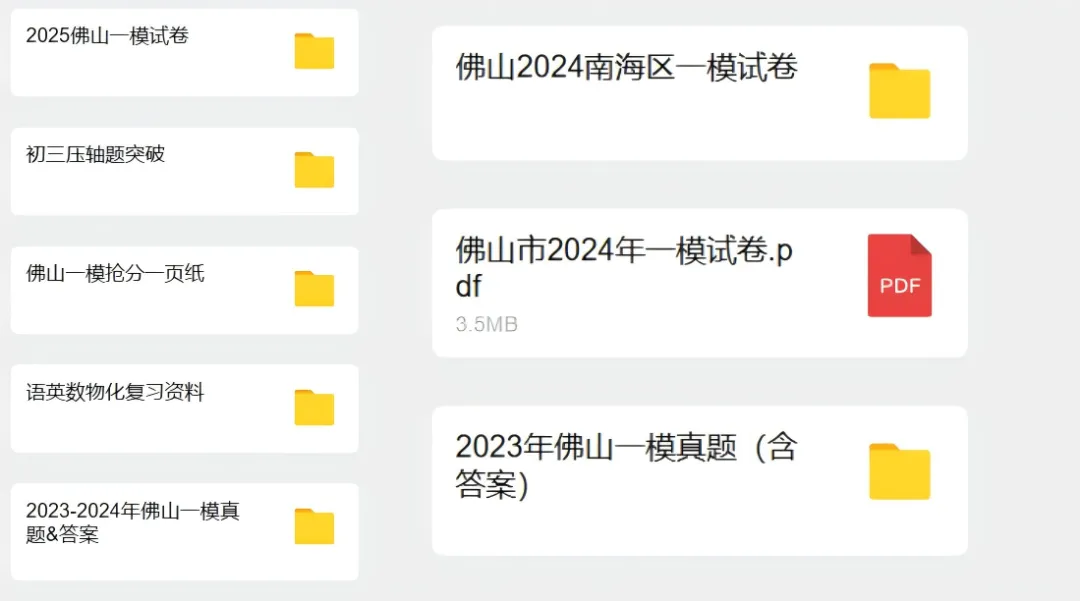 近三年佛山中考一模真题试卷&答案解析 第4张