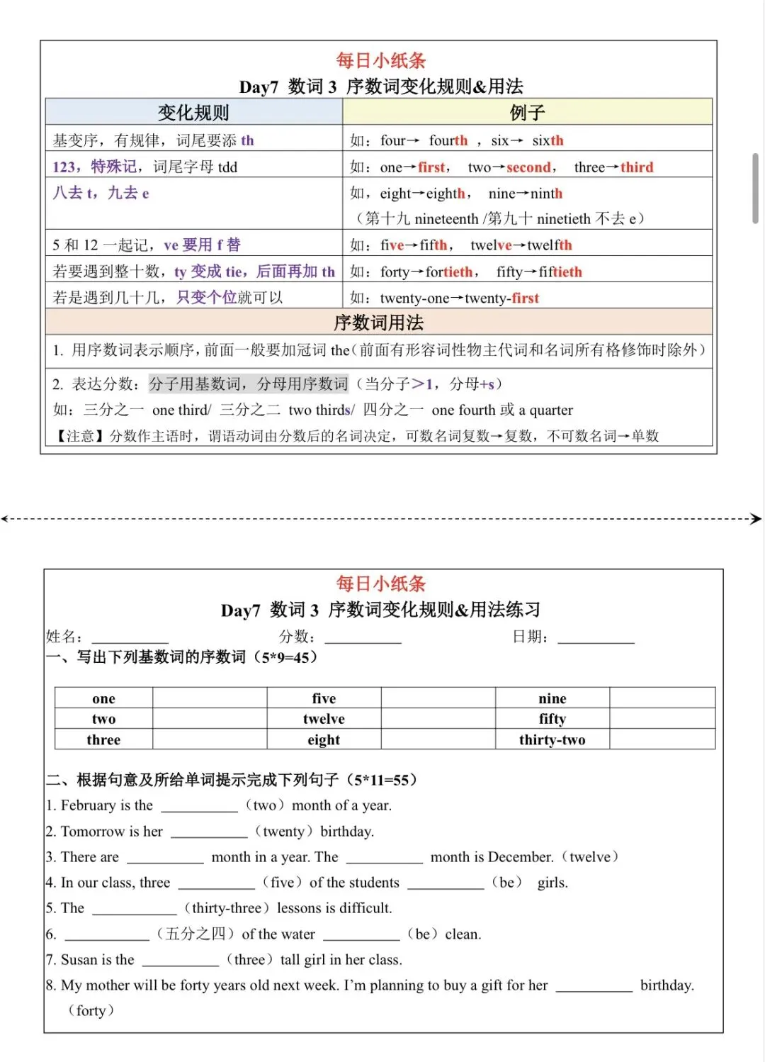 中考英语34个语法点讲解+练习 第8张