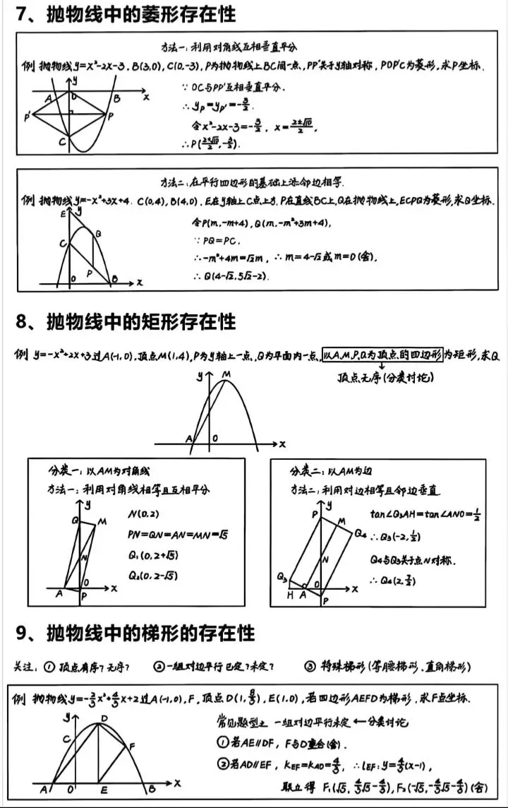 中考数学压轴题不再难!这20个技巧让你的分数直线上升! 第3张