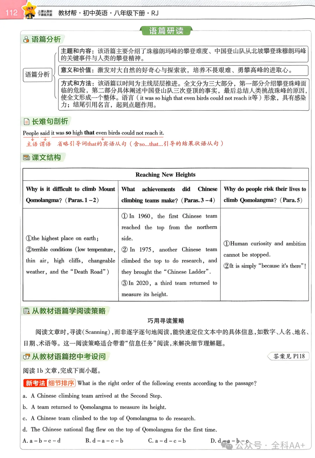 【初中英语】2026中考回归教材+考前速记!( 7-9年级下册,人教&外研) 第6张