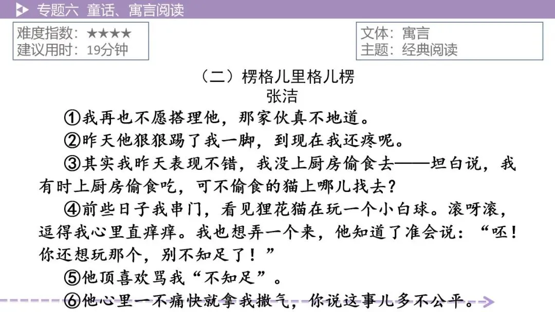 【最新2026年中考总复习】文学作品阅读:童话、寓言阅读·考点讲解、训练(课件) 第30张 【最新2026年中考总复习】文学作品阅读:童话、寓言阅读·考点讲解、训练(课件) 第30张