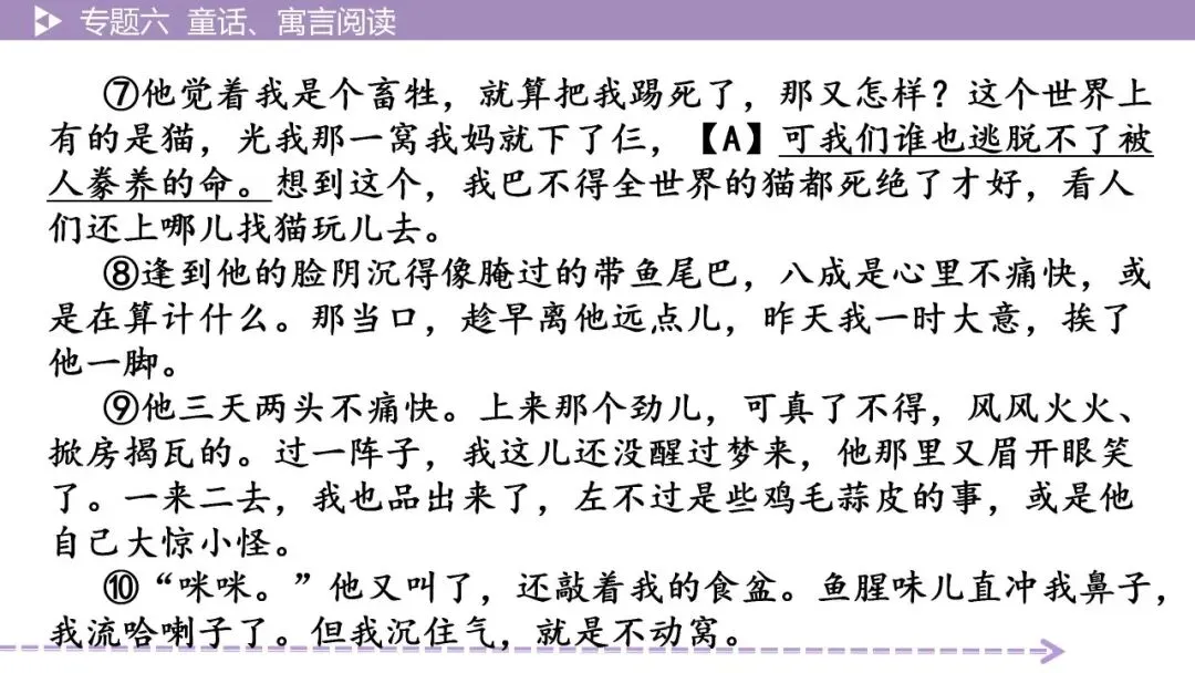 【最新2026年中考总复习】文学作品阅读:童话、寓言阅读·考点讲解、训练(课件) 第31张 【最新2026年中考总复习】文学作品阅读:童话、寓言阅读·考点讲解、训练(课件) 第31张