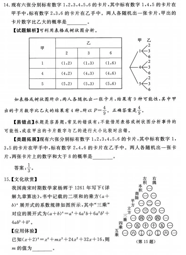 中考数学命题解析 第11张