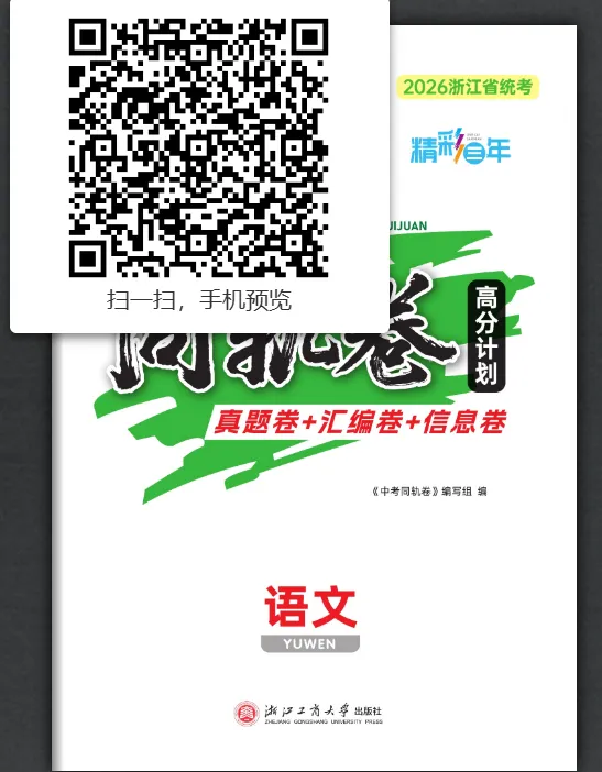 语文花开阅读+精彩三年中考同轨卷 第7张