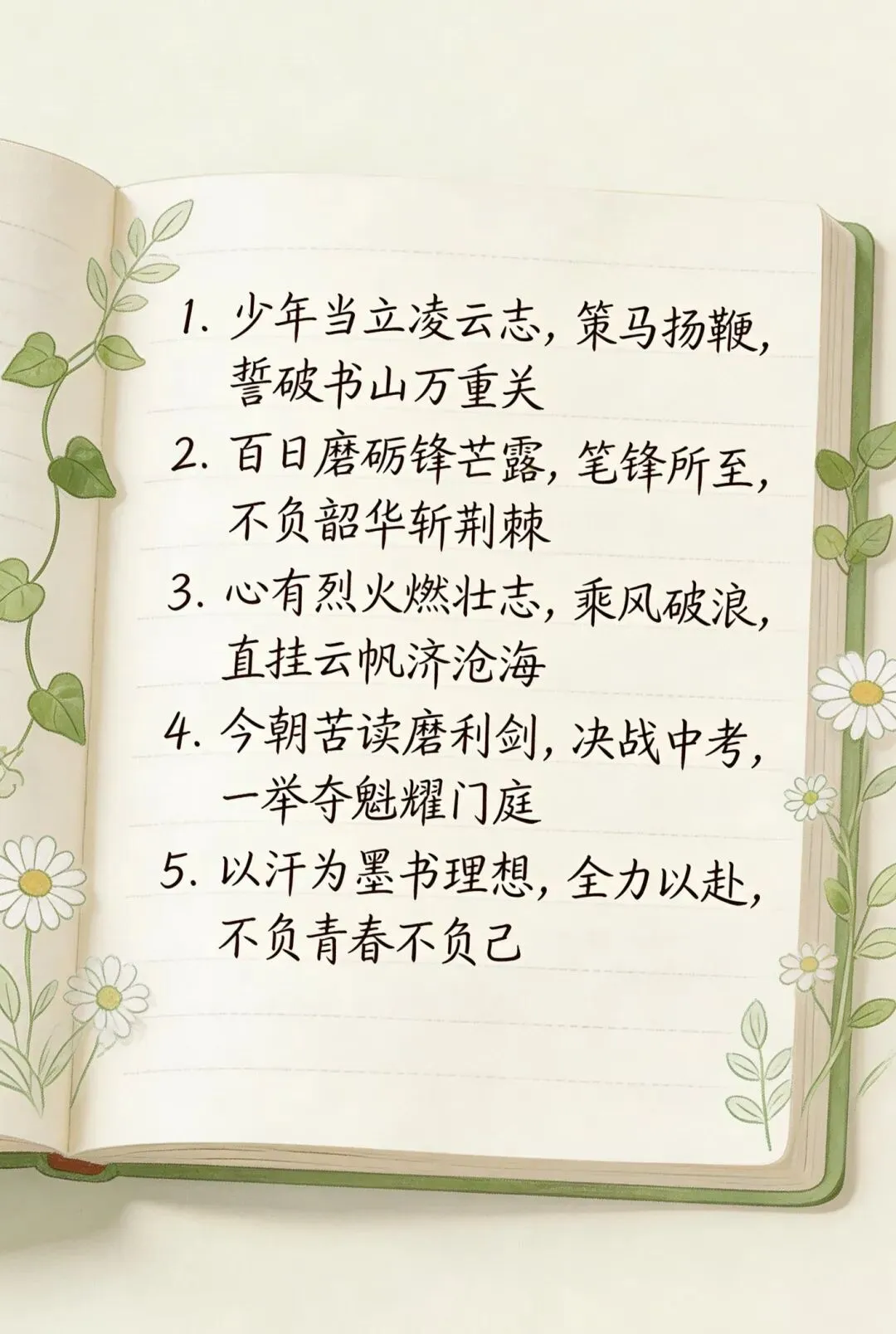 初三奋战中考,这5句话带给你无穷力量 第1张 初三奋战中考,这5句话带给你无穷力量 第1张