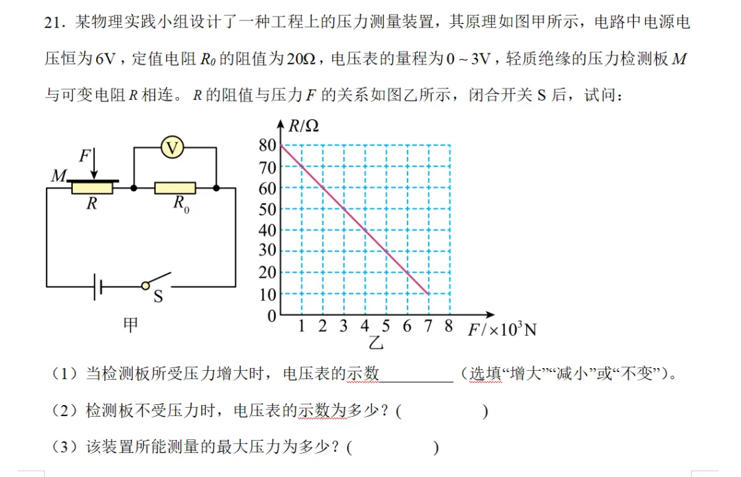 『Day 25』中考物理:《欧姆定律的简单计算、含有敏感电阻的动态分析》赏析 第2张