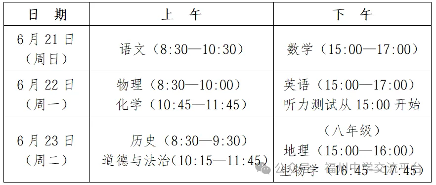 定了!2026福州中考报名时间公布! 第2张