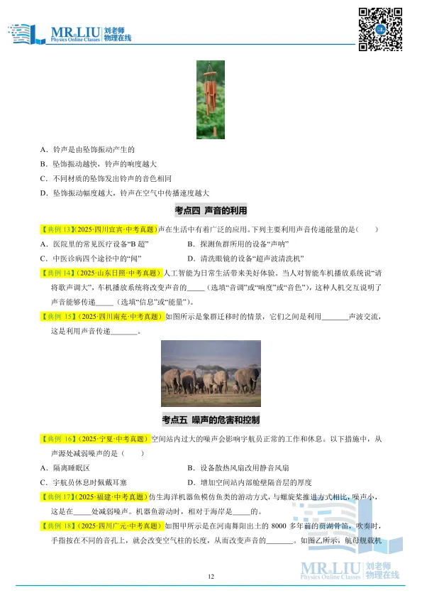 2026年中考物理一轮复习专题01+声现象(知识清单) 第12张