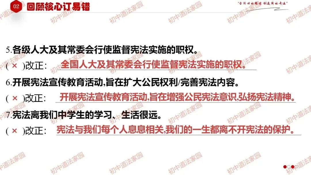2026年中考道德与法治一轮复习高效培优 专题13 坚持宪法至上(八上) 第26张