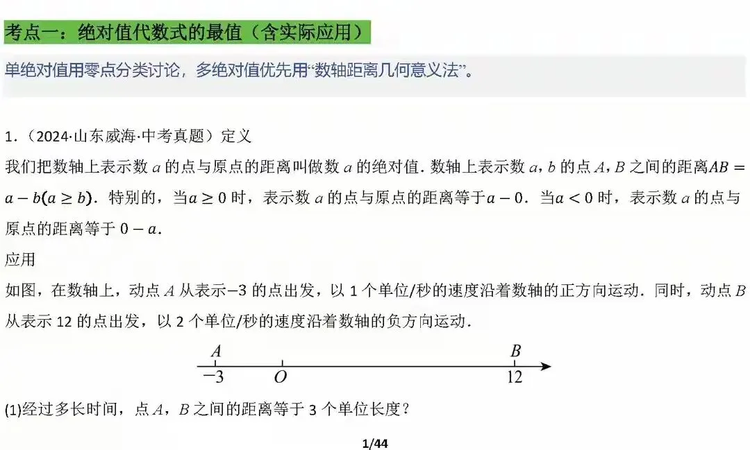 【中考数学】16种代数最值问题全归纳精讲解析 第1张