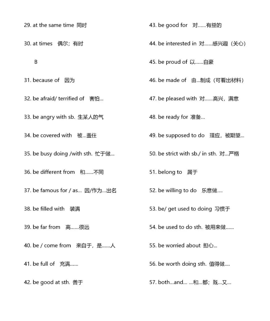 中考英语400个常用短语归纳总结 第2张