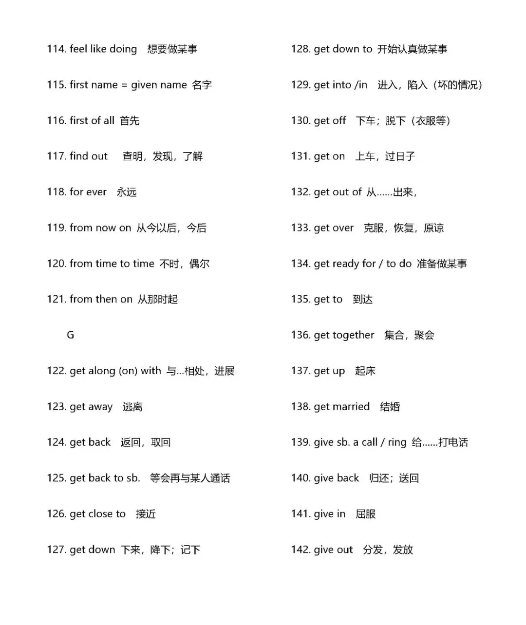 中考英语400个常用短语归纳总结 第5张