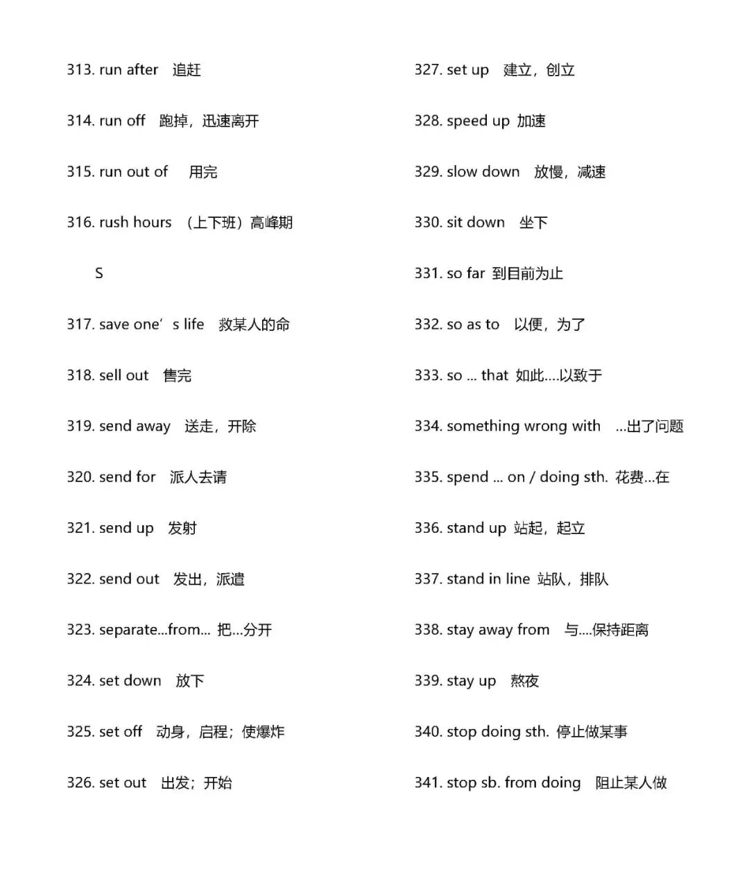 中考英语400个常用短语归纳总结 第12张