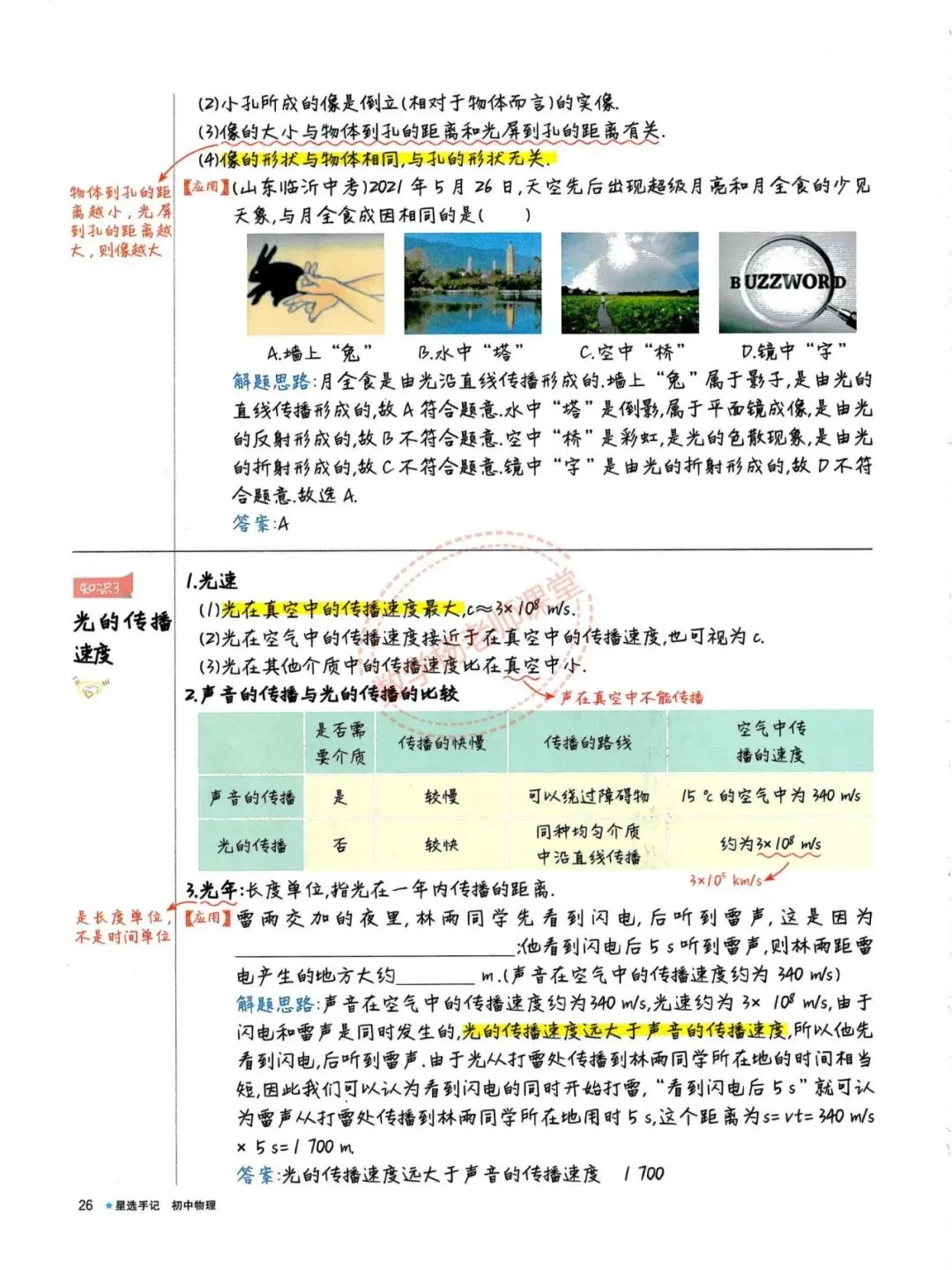 中考物理——最全物理学霸手写笔记 第26张