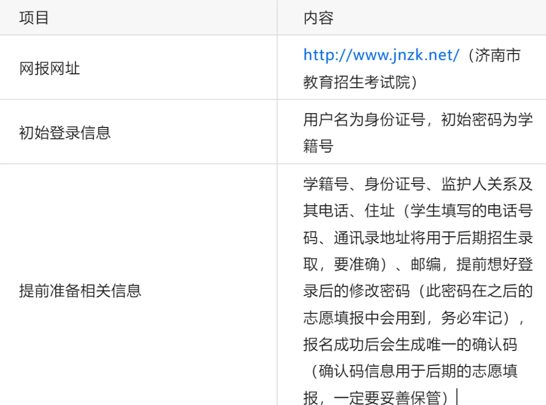一文看懂济南中考报名方式 初三家长必看! 第2张 一文看懂济南中考报名方式 初三家长必看! 第2张