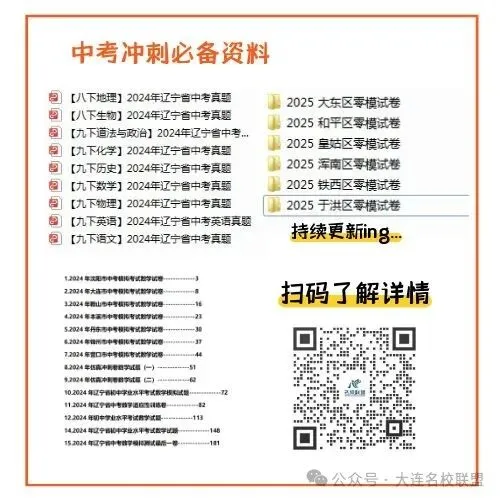 九下化学 | 2025年辽宁省中考模拟化学试卷 第7张 九下化学 | 2025年辽宁省中考模拟化学试卷 第7张