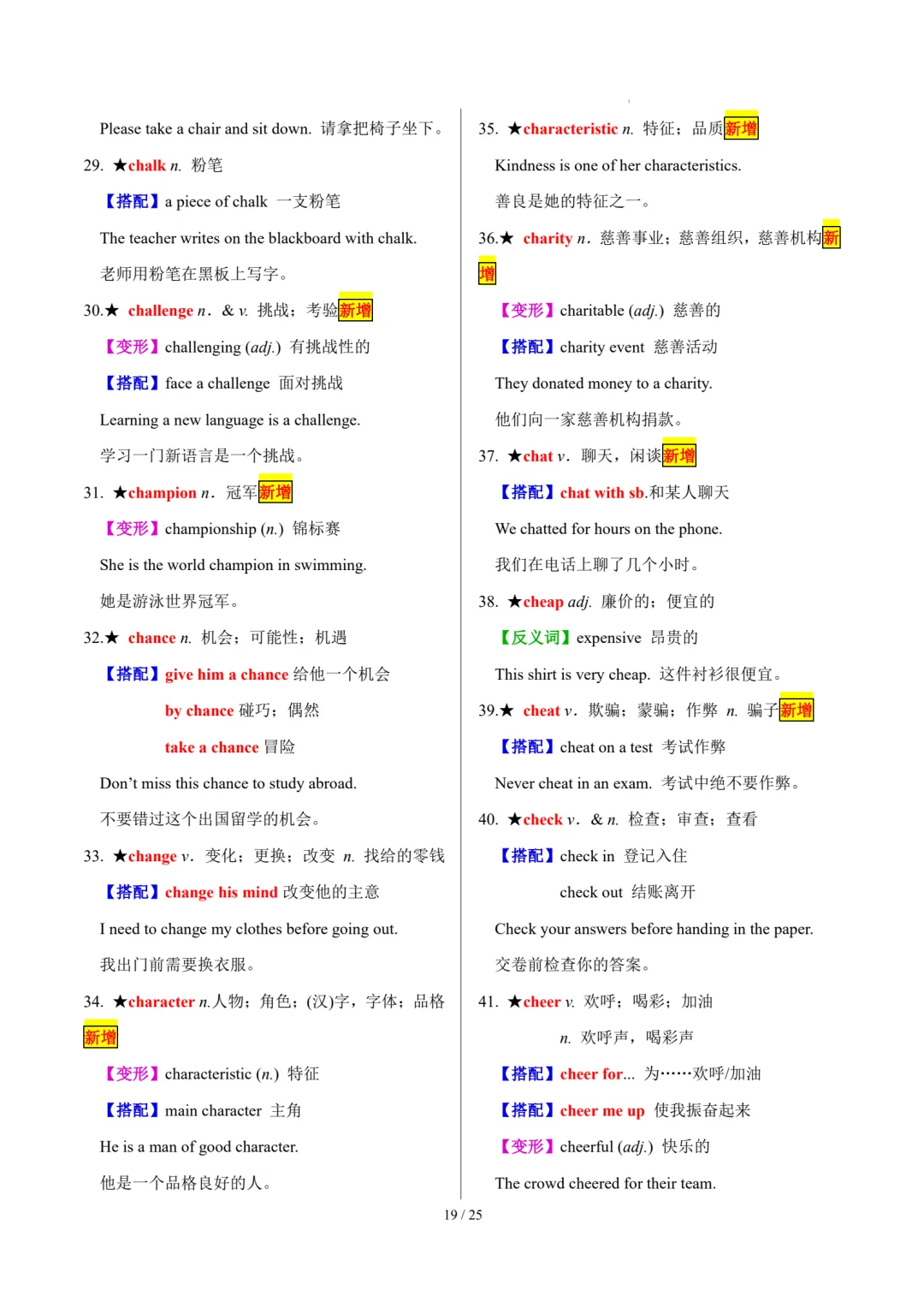 中考英语复习|30天熟记1600核心单词 第22张 中考英语复习|30天熟记1600核心单词 第22张