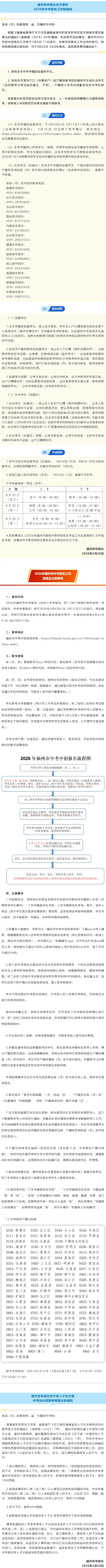 家长必看!2026福州中考报名时间确定! 第2张