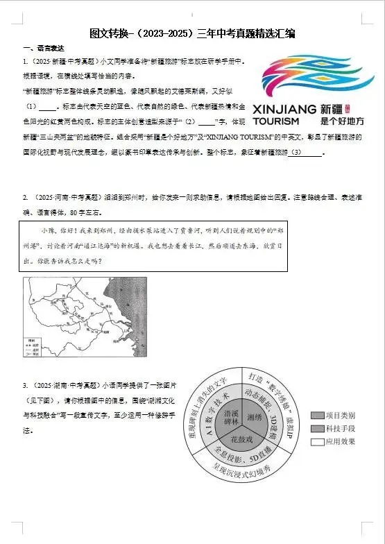 图文转换-(2023-2025)三年中考真题精选汇编 第1张