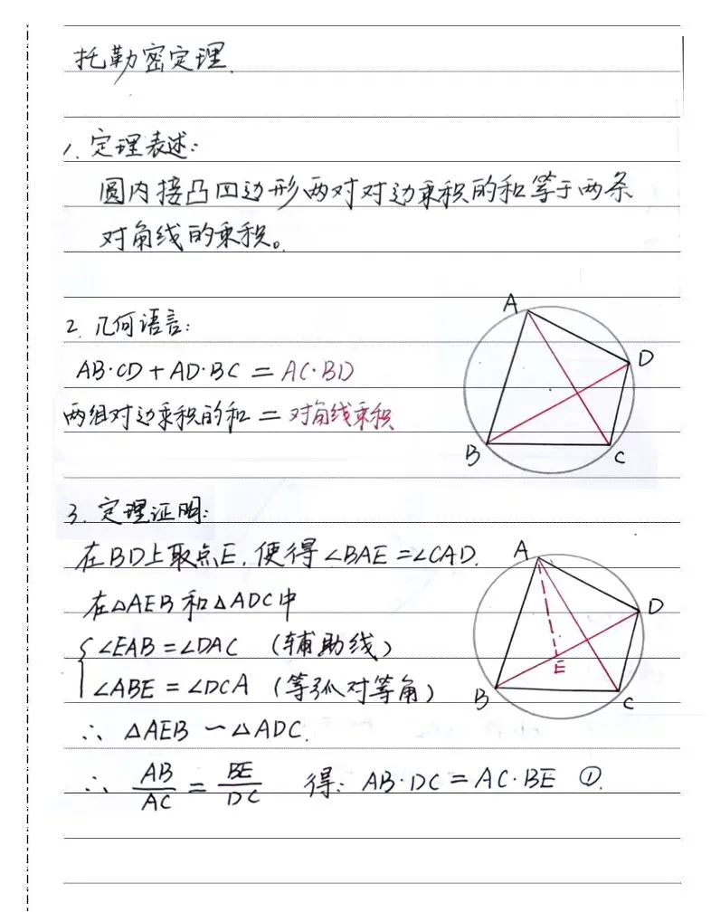 托勒密定理-中考秒杀技巧 第4张