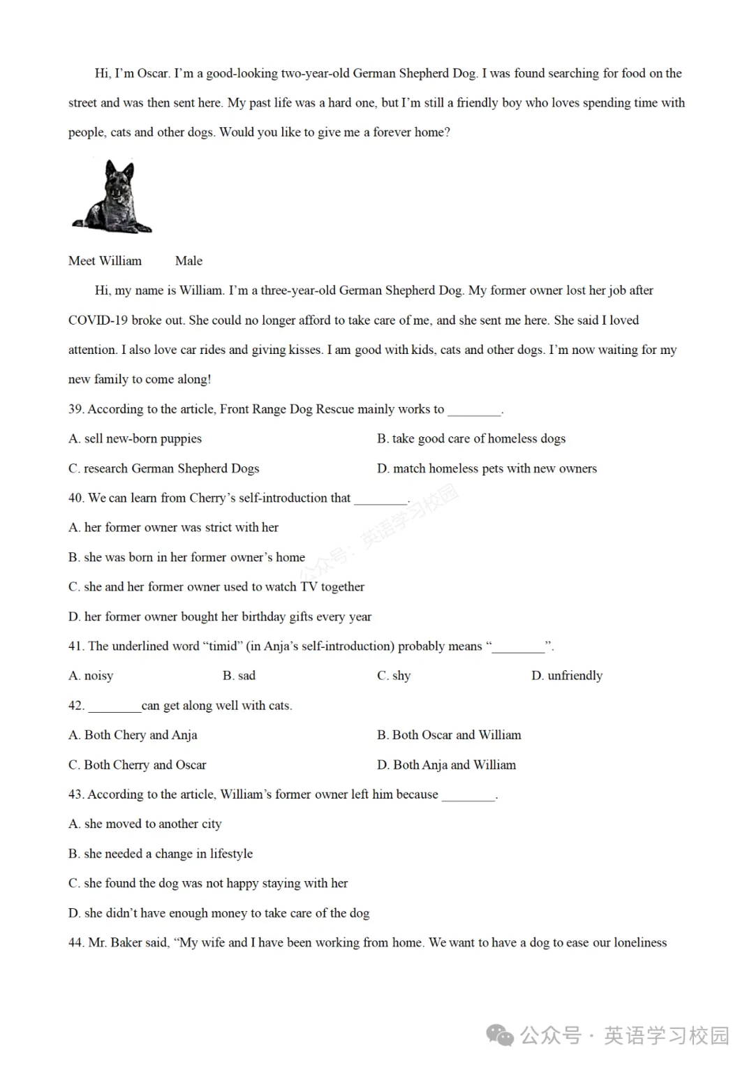 2024学年奉贤区中考二模英语试卷讲解 第13张
