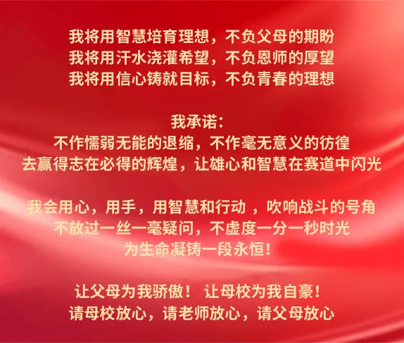 磨砺誓师扬斗志,励志扬帆冲中考—— 广州石化中学2024年初三百日誓师 第26张 磨砺誓师扬斗志,励志扬帆冲中考—— 广州石化中学2024年初三百日誓师 第26张