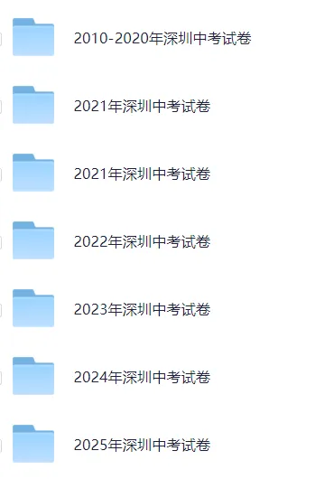 【初中资料】深圳历年中考真题资料分享 第1张 【初中资料】深圳历年中考真题资料分享 第1张