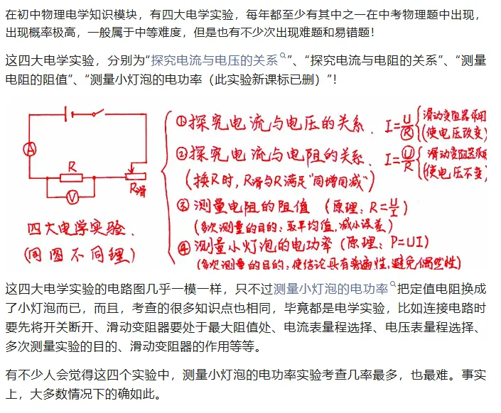 中考冲刺:中考物理四大电学实验之首难点破解 第1张