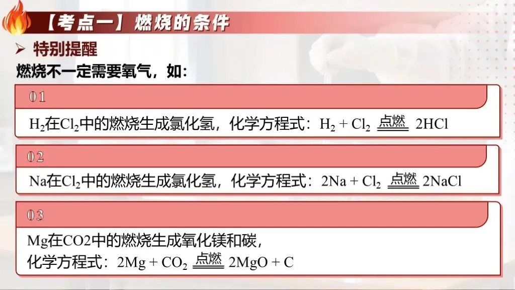 中考化学专题复习 | 专题十三《燃烧与灭火》课件+配套教学设计 第14张 中考化学专题复习 | 专题十三《燃烧与灭火》课件+配套教学设计 第14张