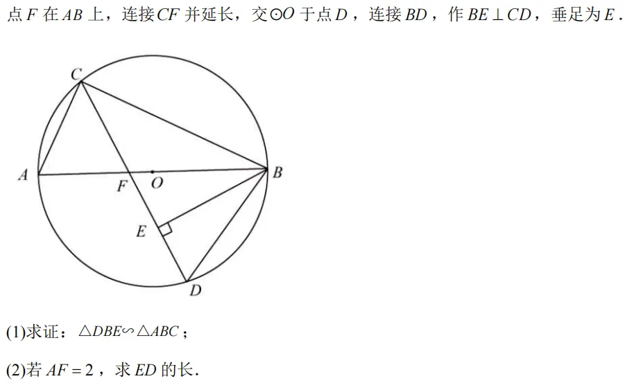 中考速递——圆模型05平行弦与相交弦 第14张
