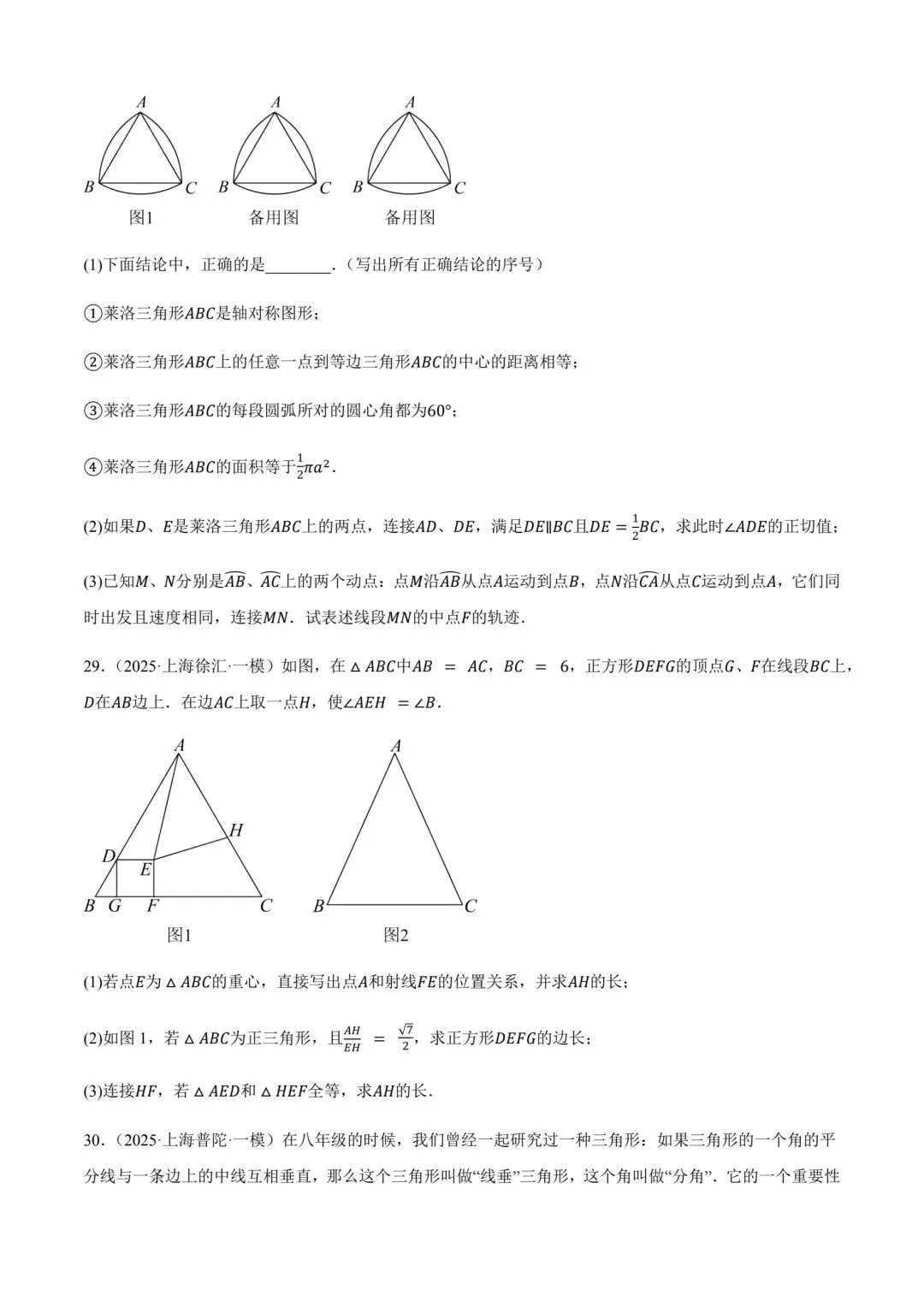 中考数学最后一题/上海 第14张