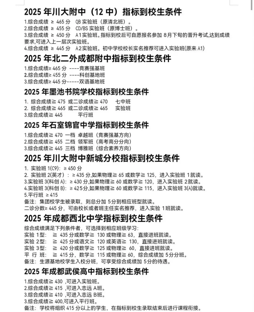 中考招生占比 50%-60%!成都区指标到校全解析:各区名额、分数、流程,一篇讲透 第7张