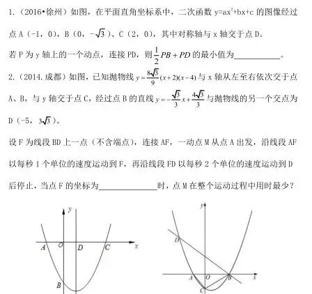 中考数学几何最值问题之“胡不归”问题 第10张
