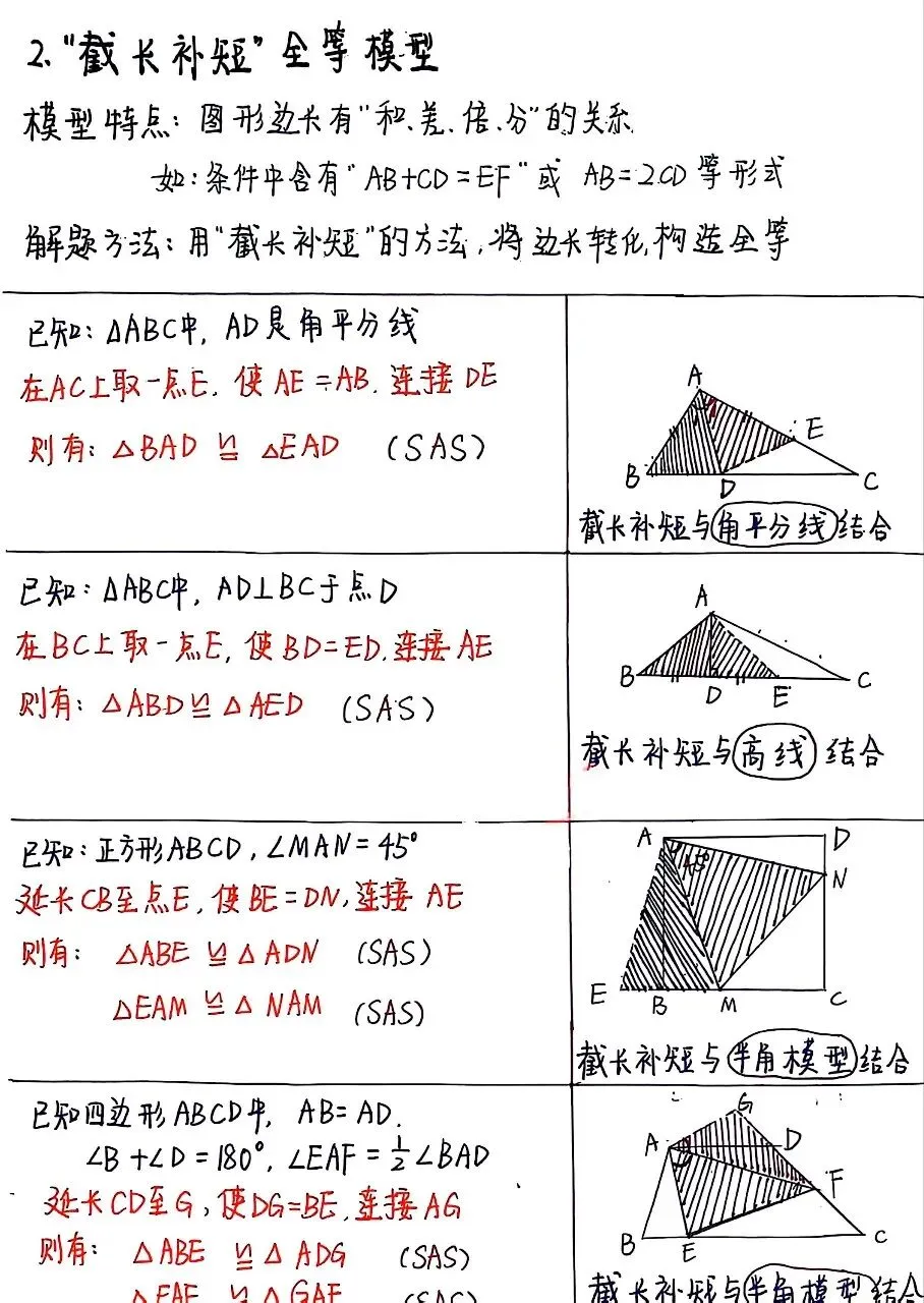 中考全等三角形六大模型 第4张 中考全等三角形六大模型 第4张