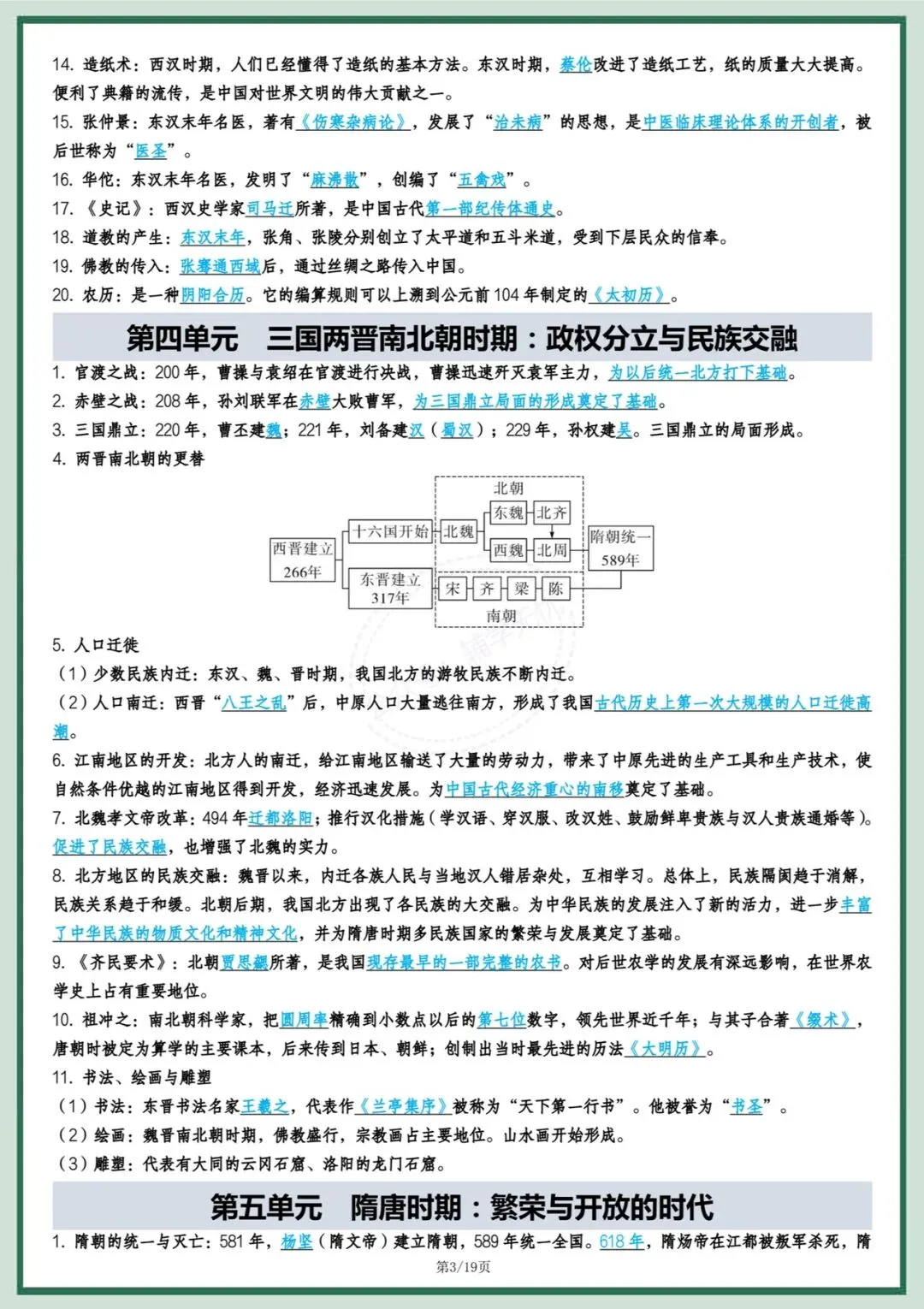 中考历史|2026年中考历史全六册高频点速记(背诵+默写)提分必备!必背!完整电子版可打印! 第5张 中考历史|2026年中考历史全六册高频点速记(背诵+默写)提分必备!必背!完整电子版可打印! 第5张