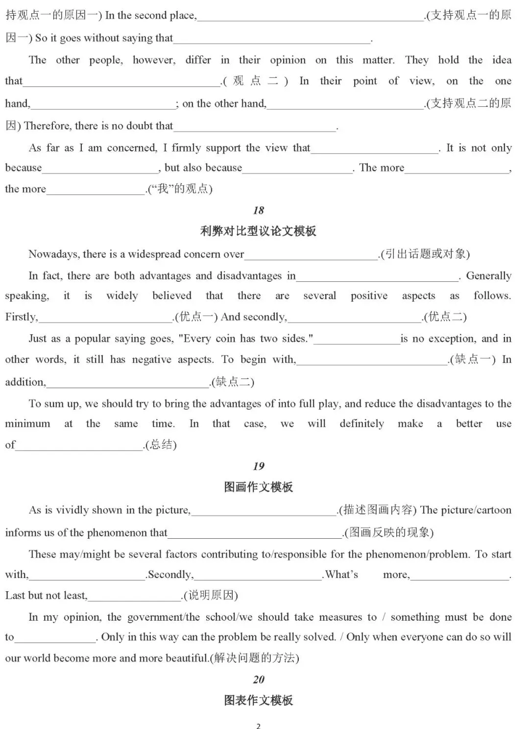 中考英语写作全指导(写作锦囊+常用100个句型+常用100句谚语+万能套用模板)---英语提分,初中英语--可打印 第12张 中考英语写作全指导(写作锦囊+常用100个句型+常用100句谚语+万能套用模板)---英语提分,初中英语--可打印 第12张