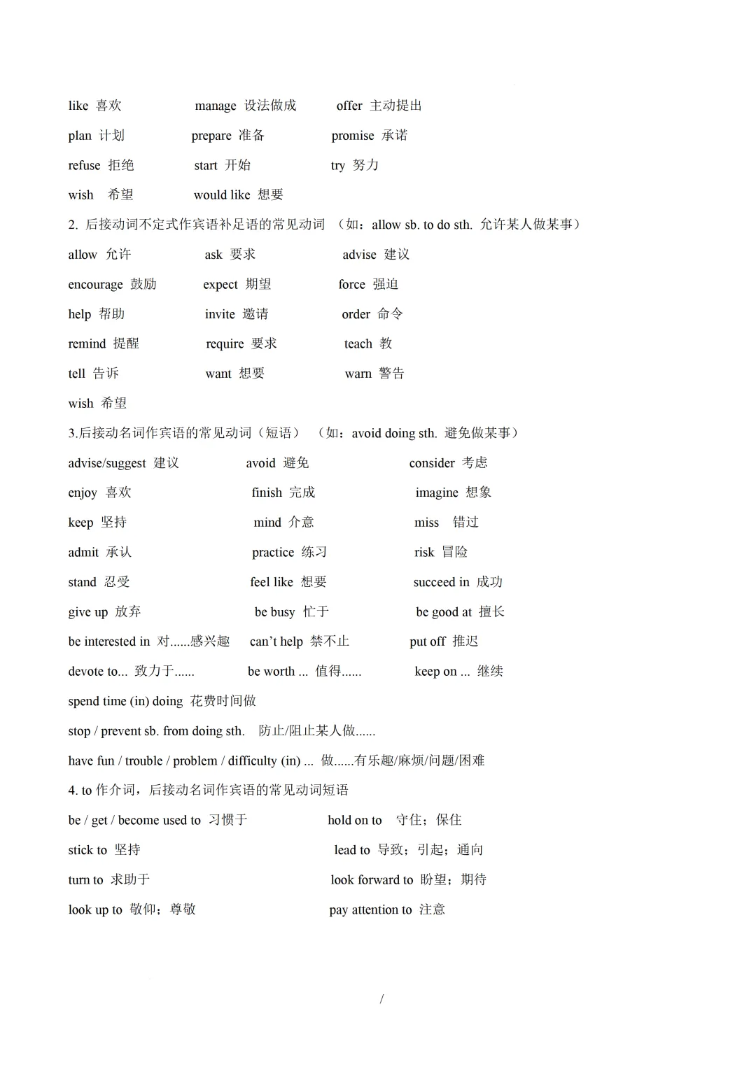 中考英语必备核心短语(形容词与介词短语及动词搭配) 第19张