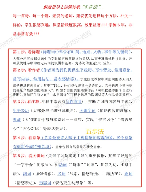 【中考二轮复习】高中语文《解题指导之古诗词鉴赏》(含教学指导+专项练习),轻松搞定难点教学!| 名师系列 第3张