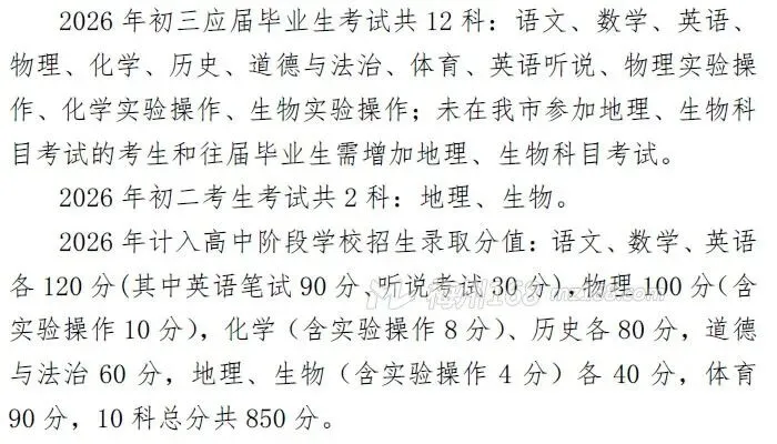 2026年梅州中考最新消息!关于报名时间、流程、科目分值… 第1张