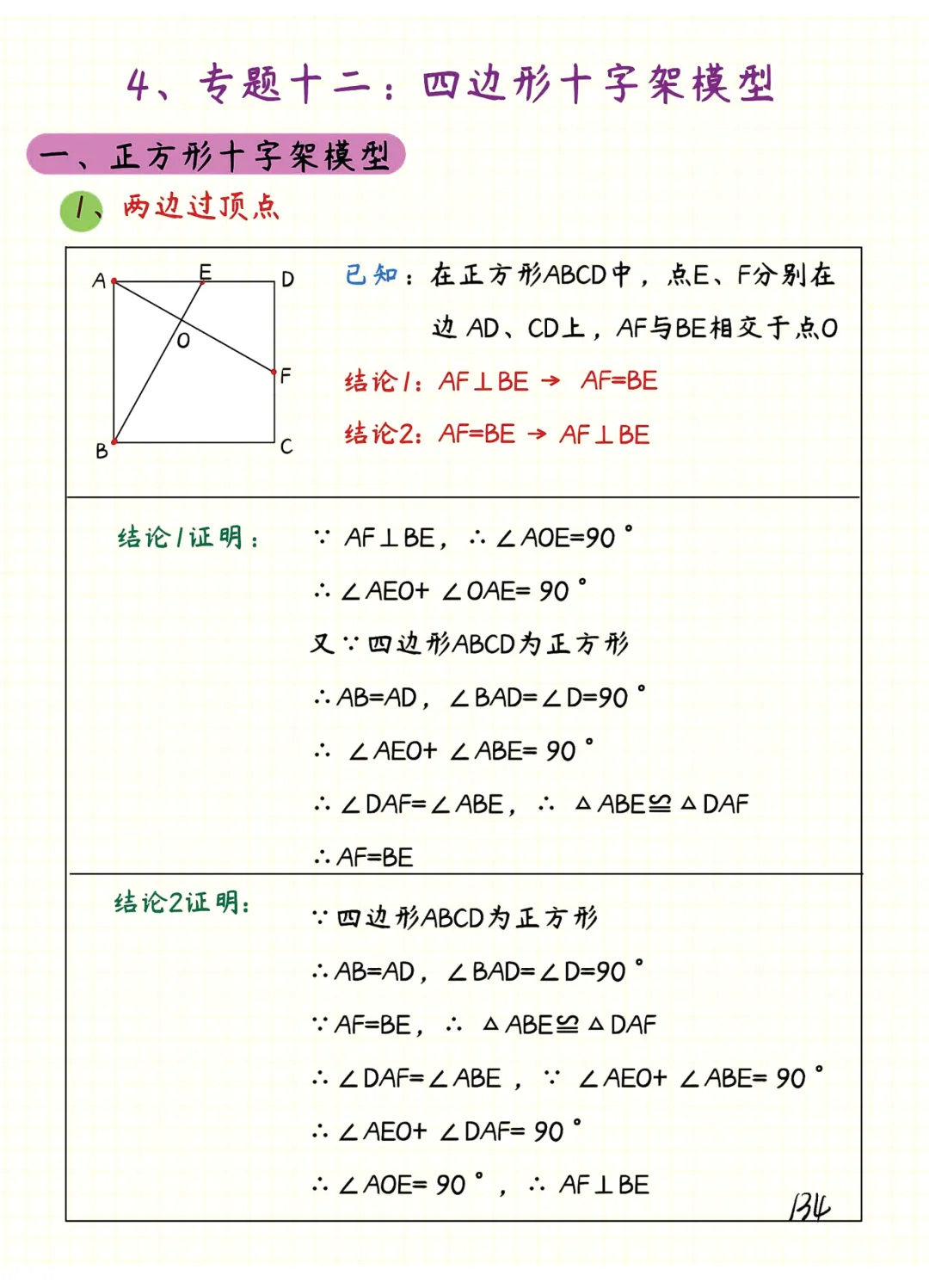 中考数学 | 常考重难几何笔记之四边形专题精讲精炼 第28张