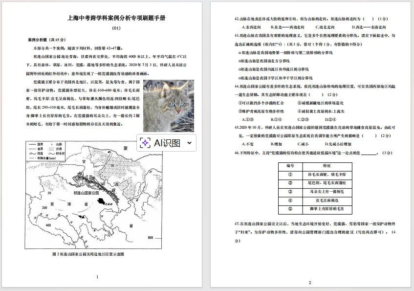 2026年上海中考跨学科50题考点专练+答案电子版! 第4张
