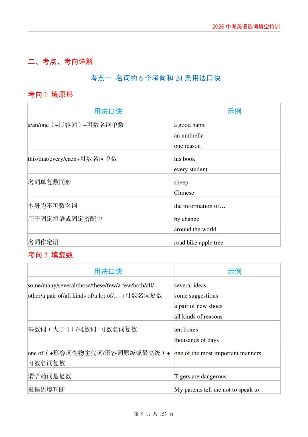 2026 中考英语选词填空特训(学生版、教师版) 第16张