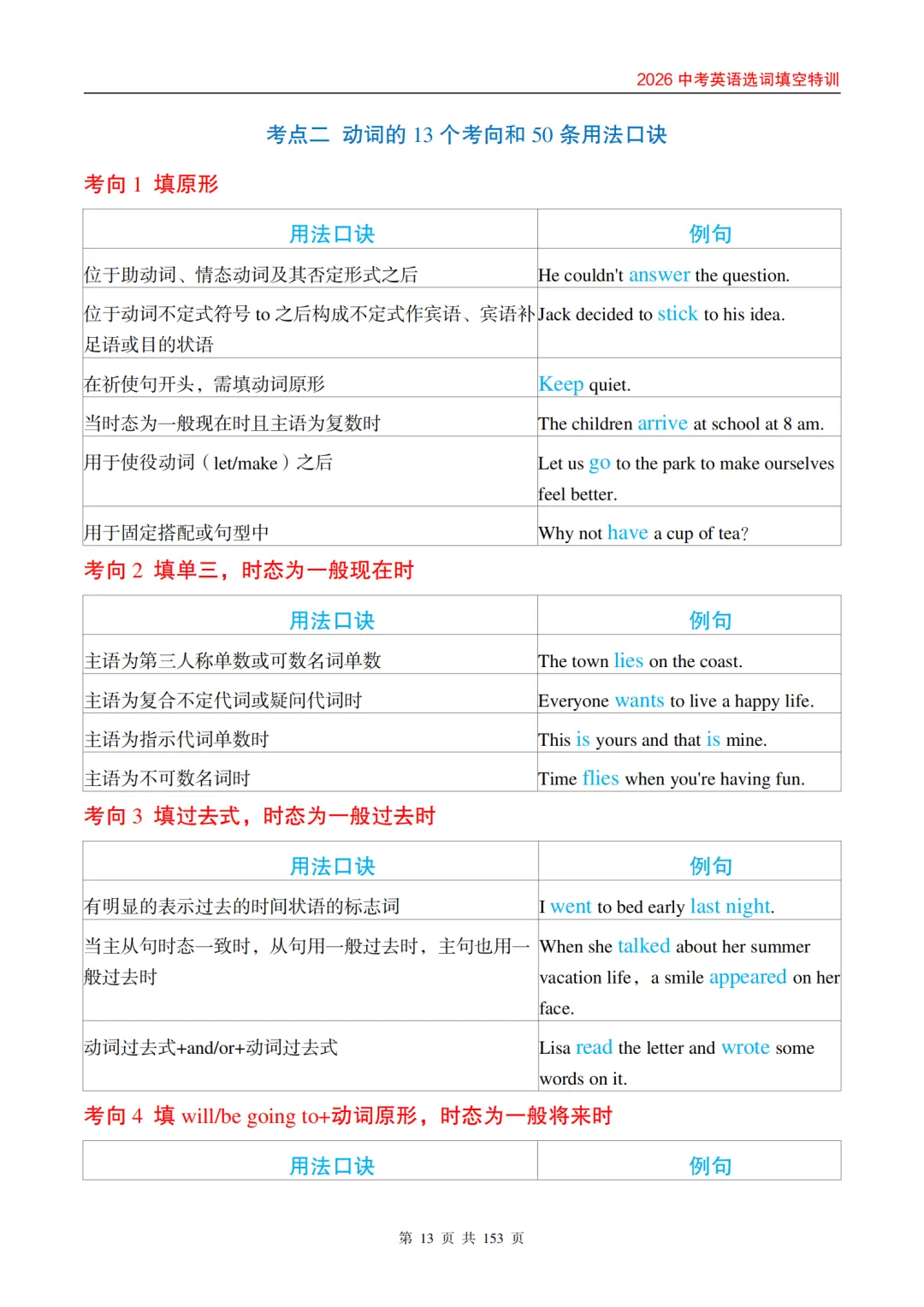 2026 中考英语选词填空特训(学生版、教师版) 第20张