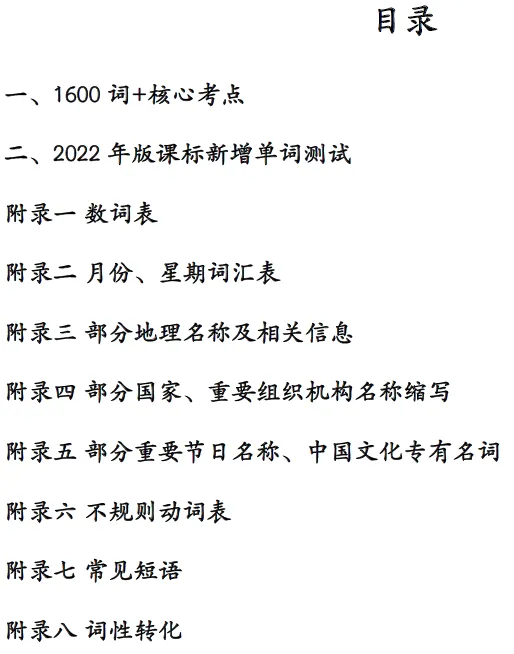 免费领取《中考英语1600词+考点》 第1张