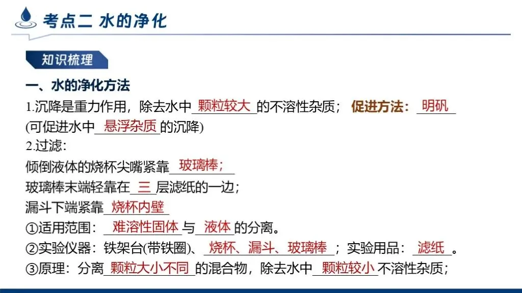 中考化学专题复习 | 专题四《自然界的水》课件+配套教学设计 第17张