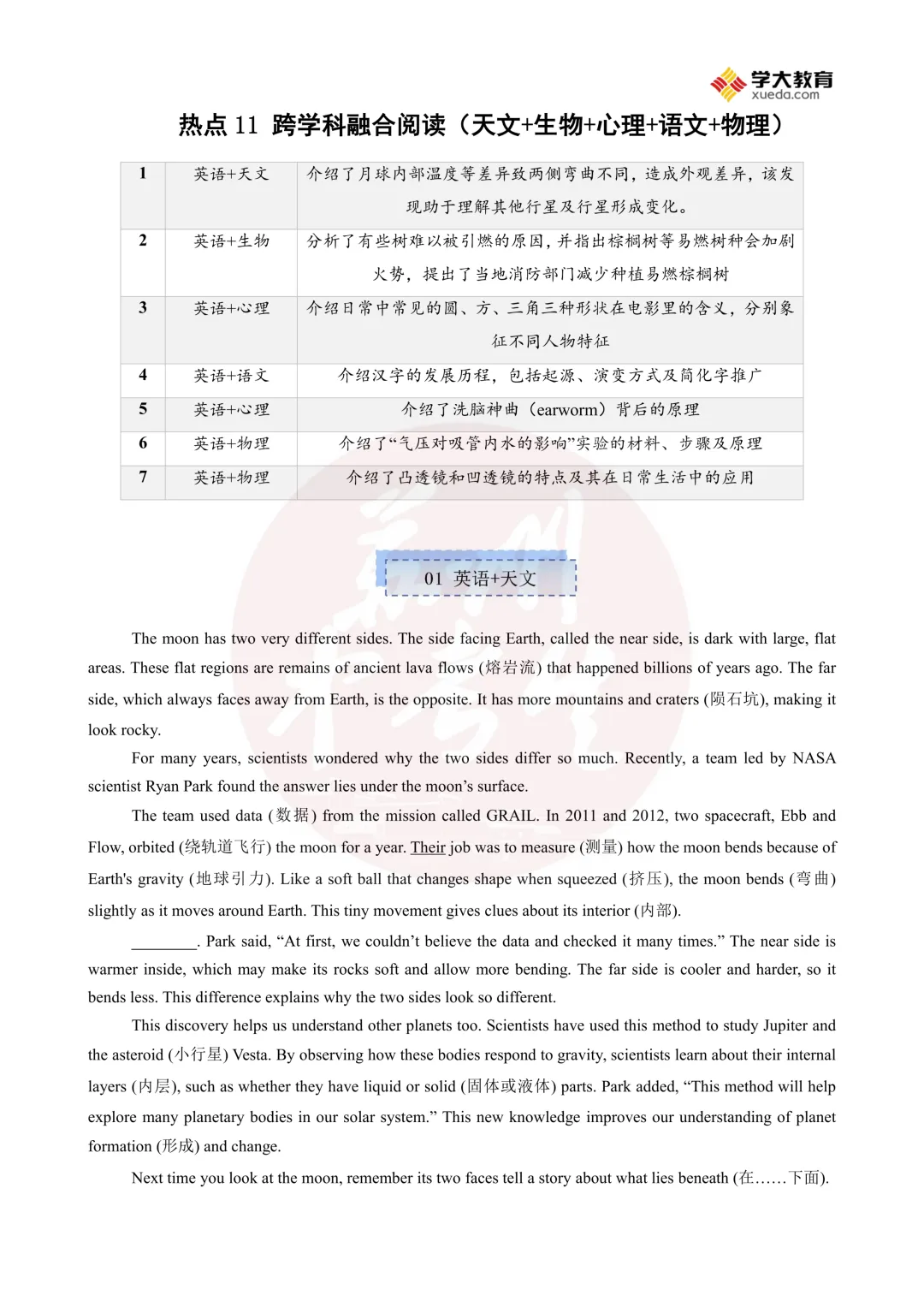 中考倒计时104天!中考英语时文阅读专题训练—跨学科融合阅读 第2张