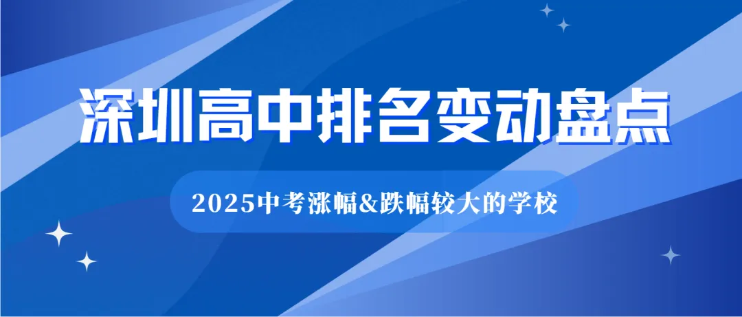 盘点2025年中考分数线排名变动幅度大的学校! 第1张