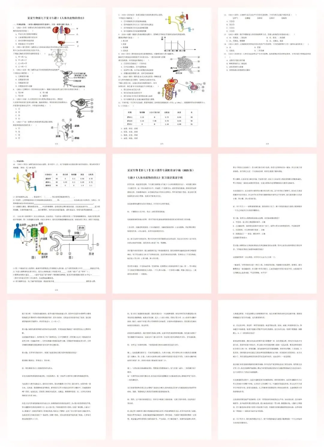 夏夏生物2026中考复习专题14《人体内废物的排出》课件、教学视频完整版,限时送满分秘籍! 第2张