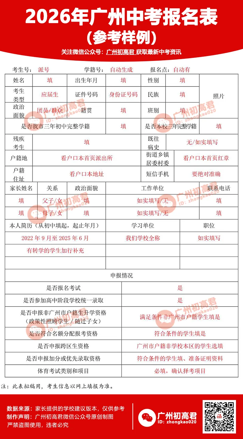 2026年广州中考报名实操教程参考!一步步教你报名填报!建议收藏!! 第2张