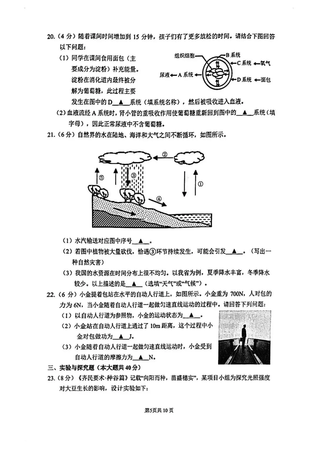 2025年杭州上城区中考一模 五科试题 第29张